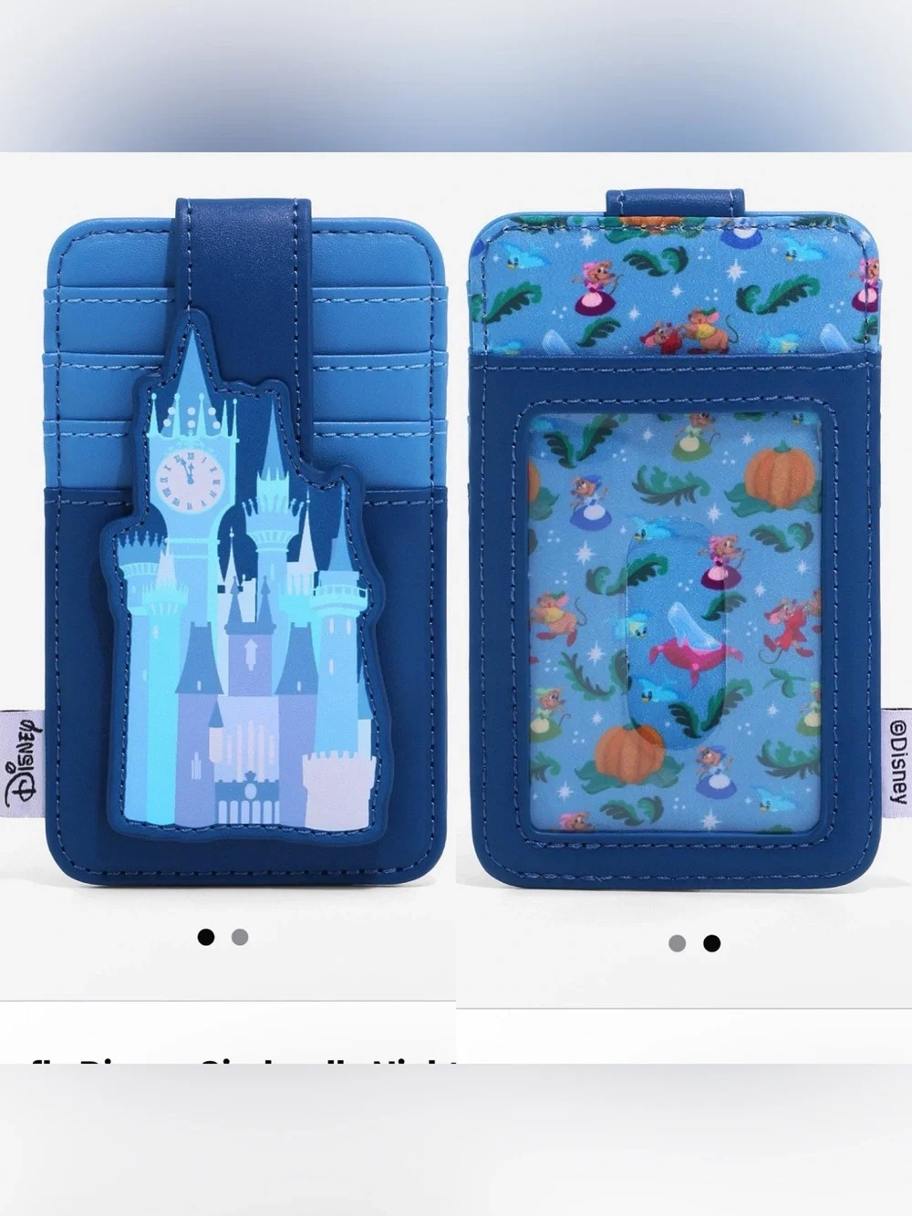 NWOT Loungefly Disney Cinderella Night Castle Backpack+wallet SET